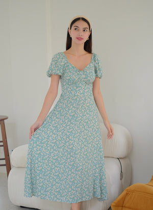 Kaden Midi Dress - Carnival Grass