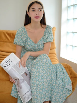 Kaden Midi Dress - Carnival Grass