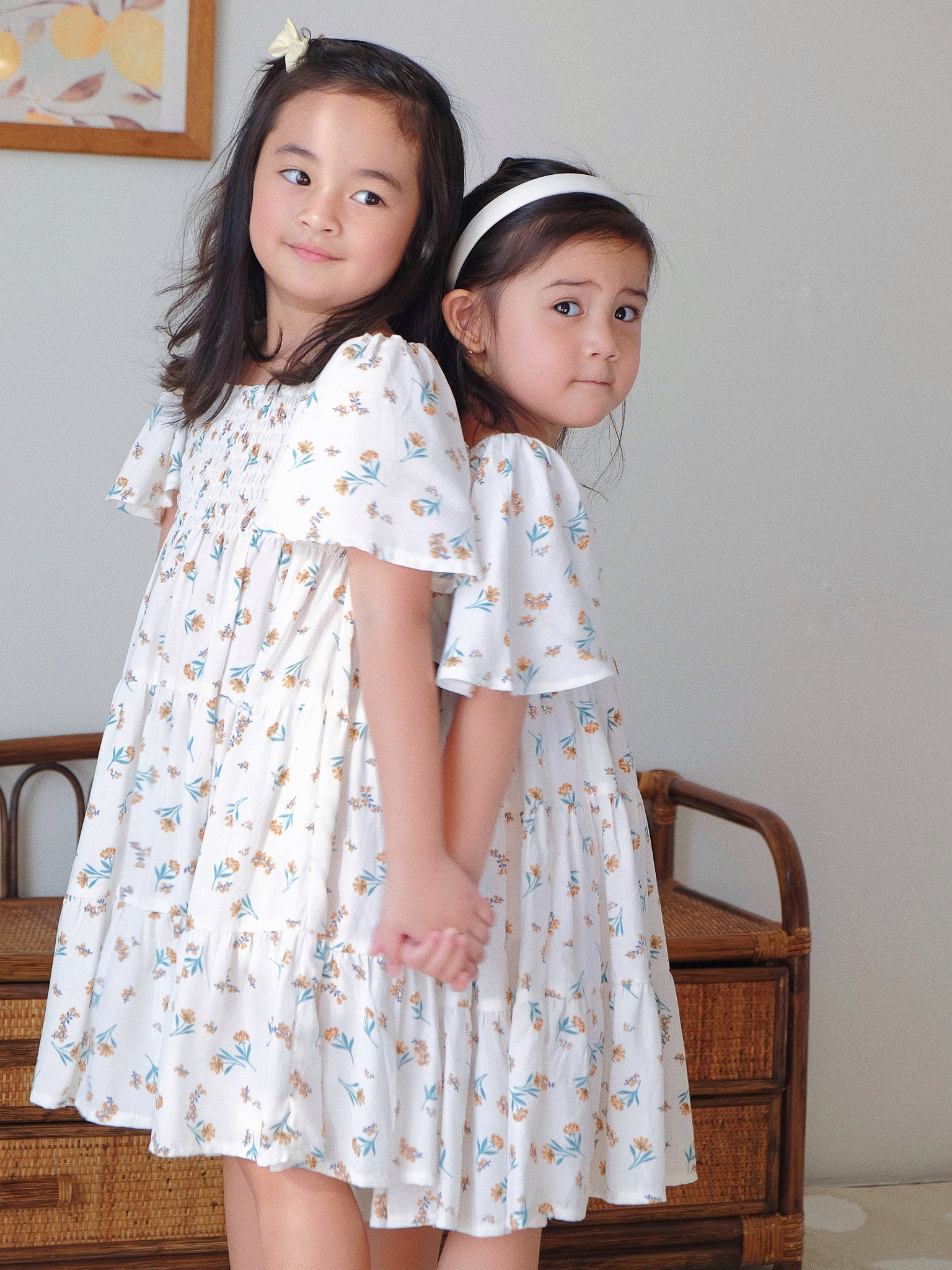 Isabelle dress - white floral (kids)