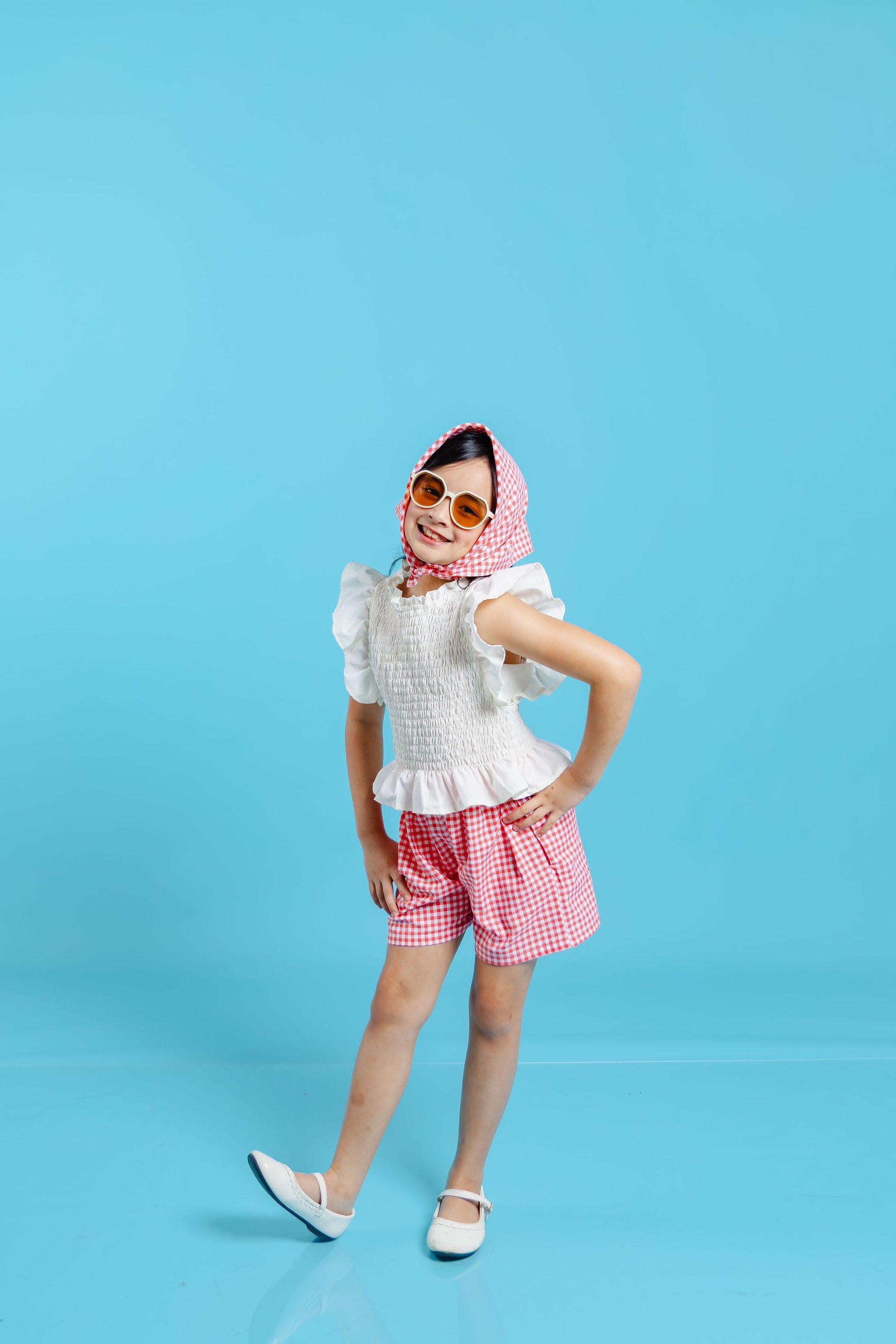 Aloha set -  with bandana in gingham red