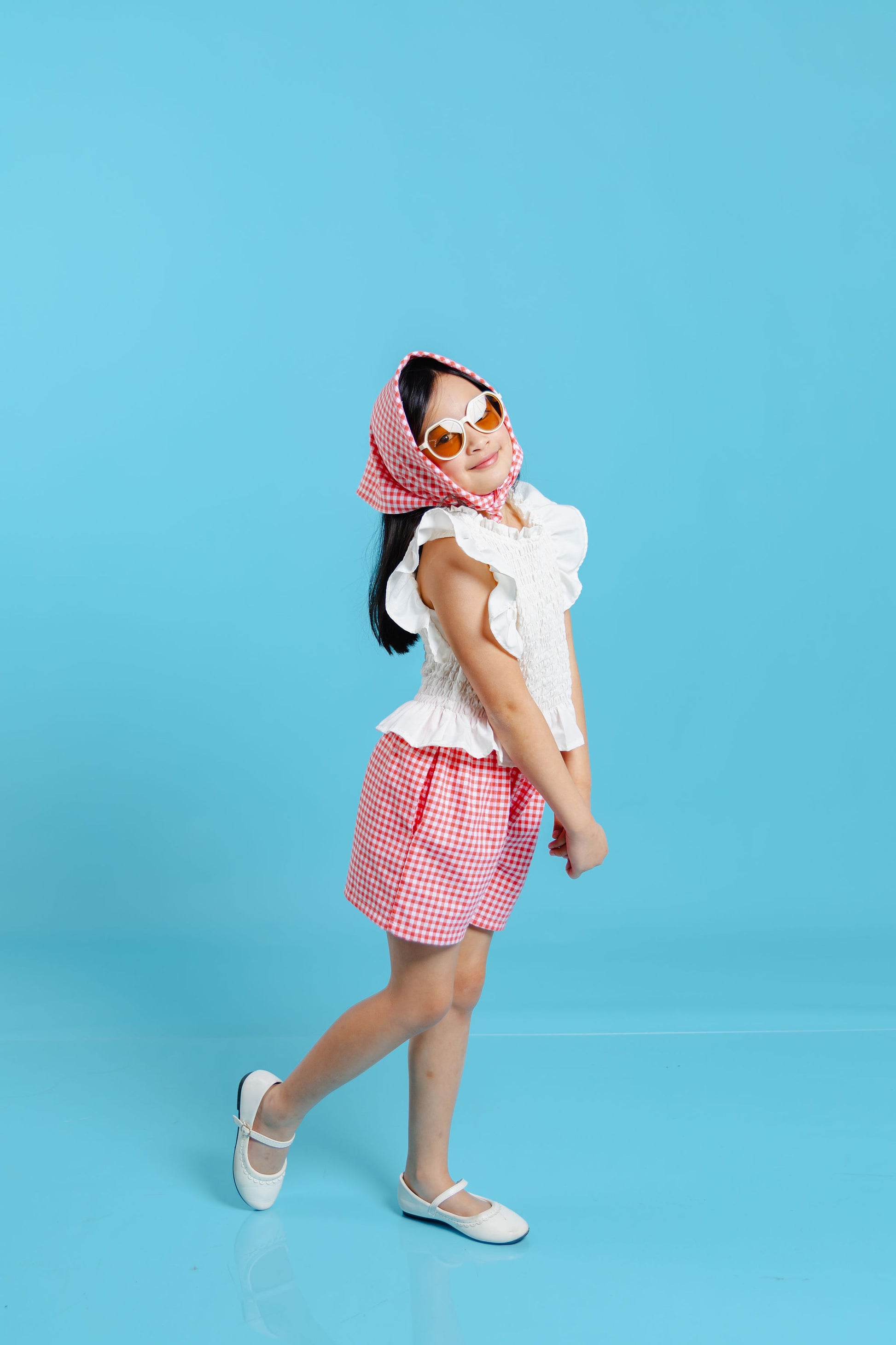 Aloha set -  with bandana in gingham red