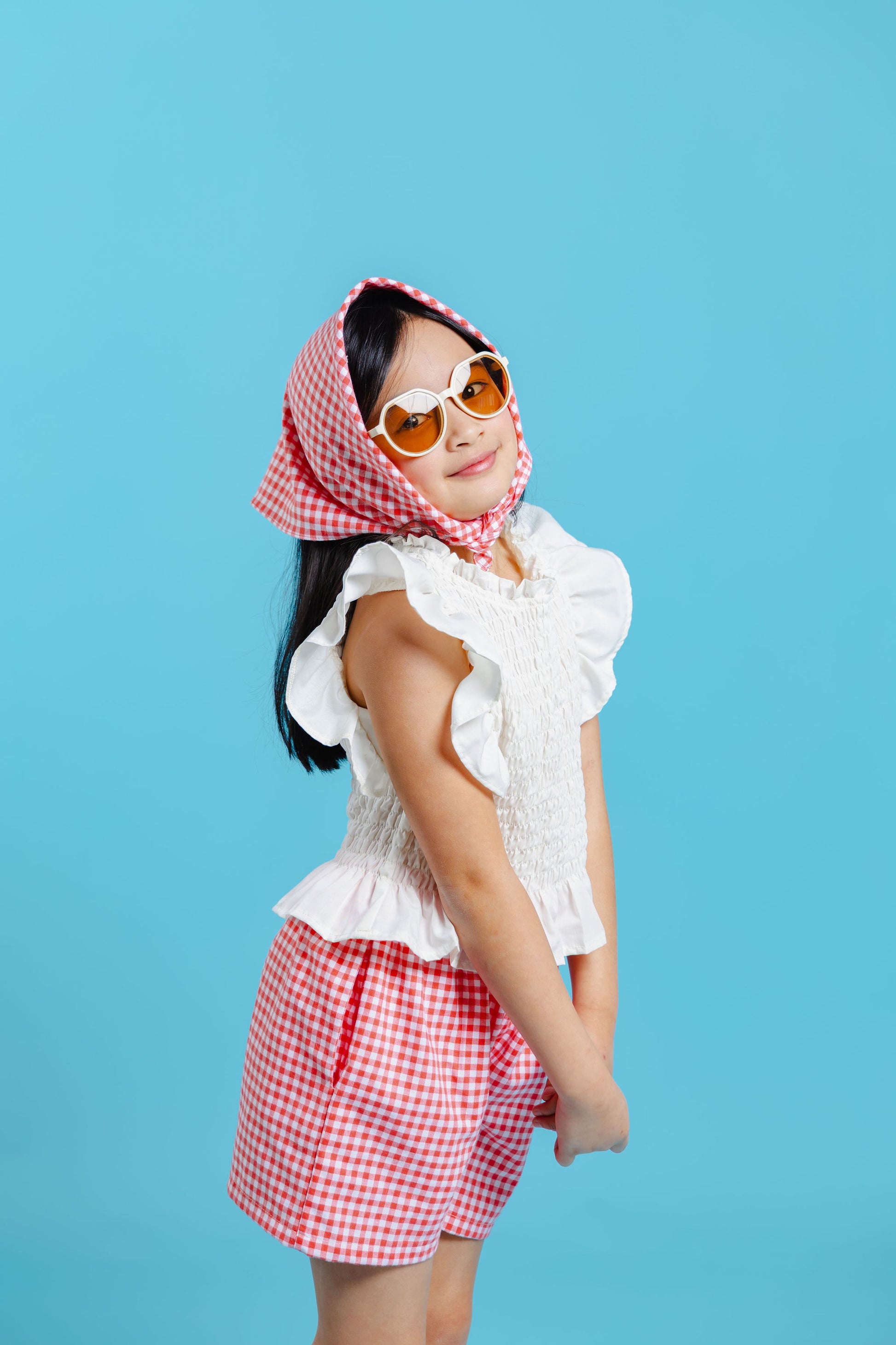 Aloha set -  with bandana in gingham red