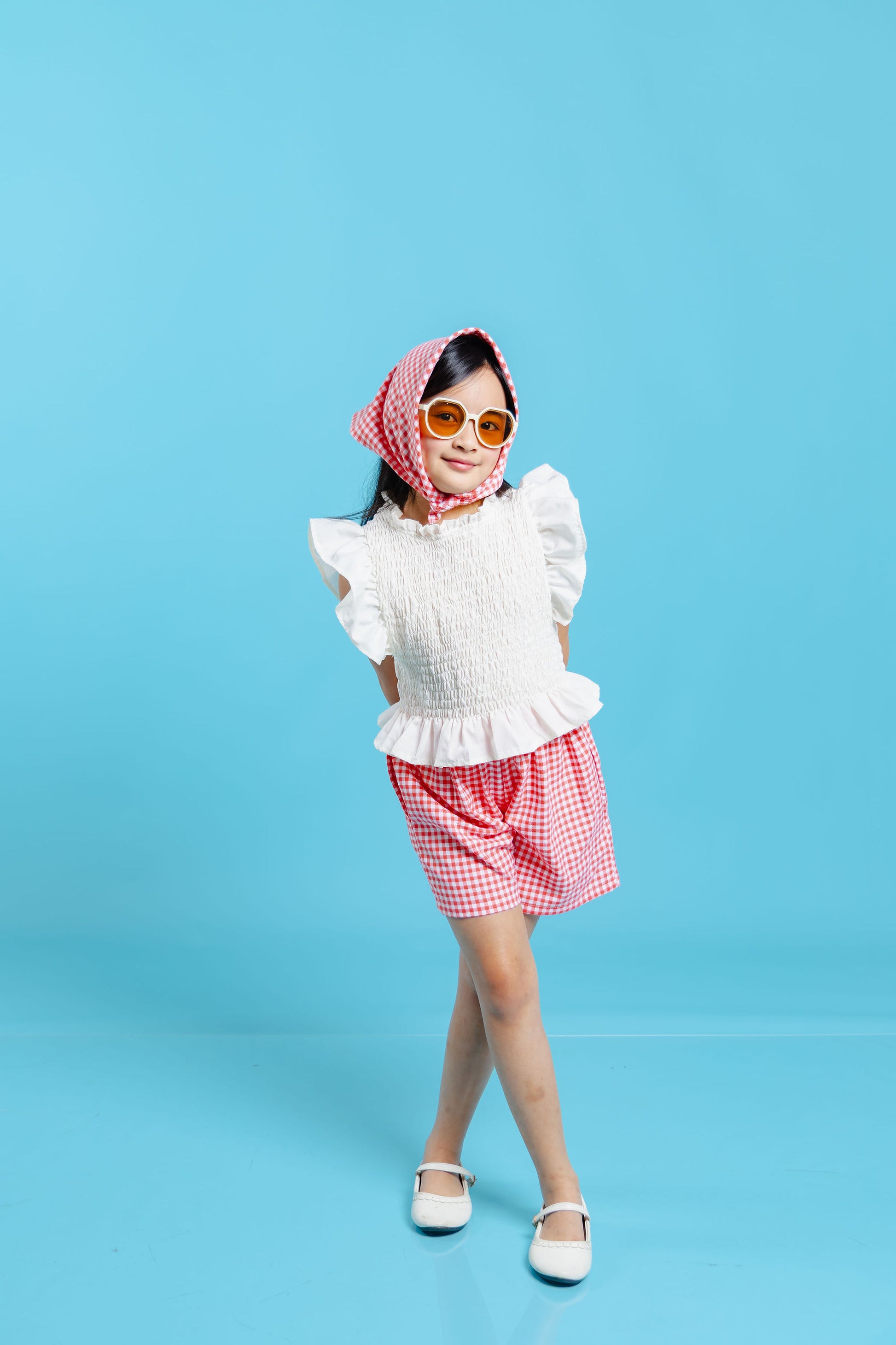 Aloha set -  with bandana in gingham red