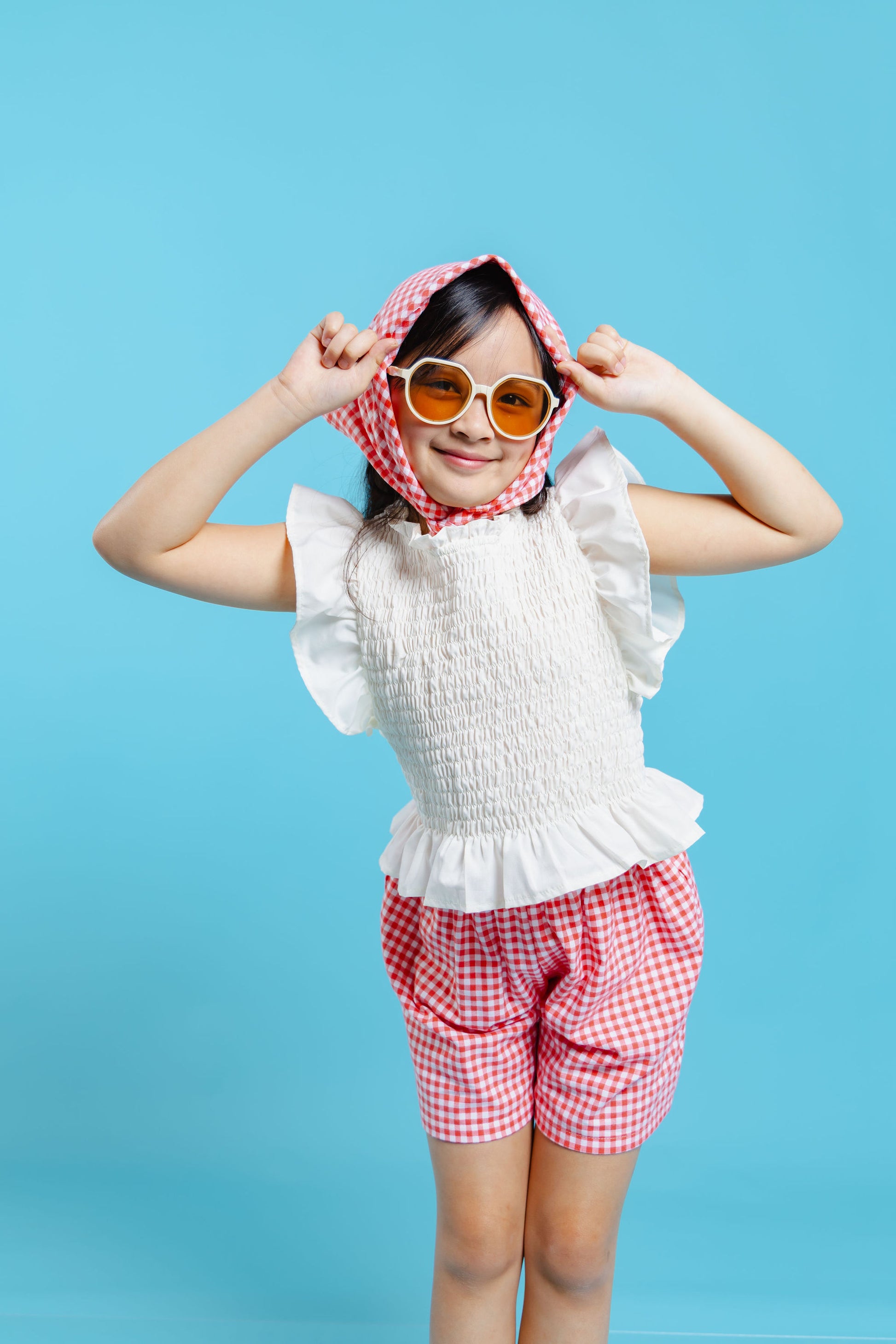 Aloha set -  with bandana in gingham red