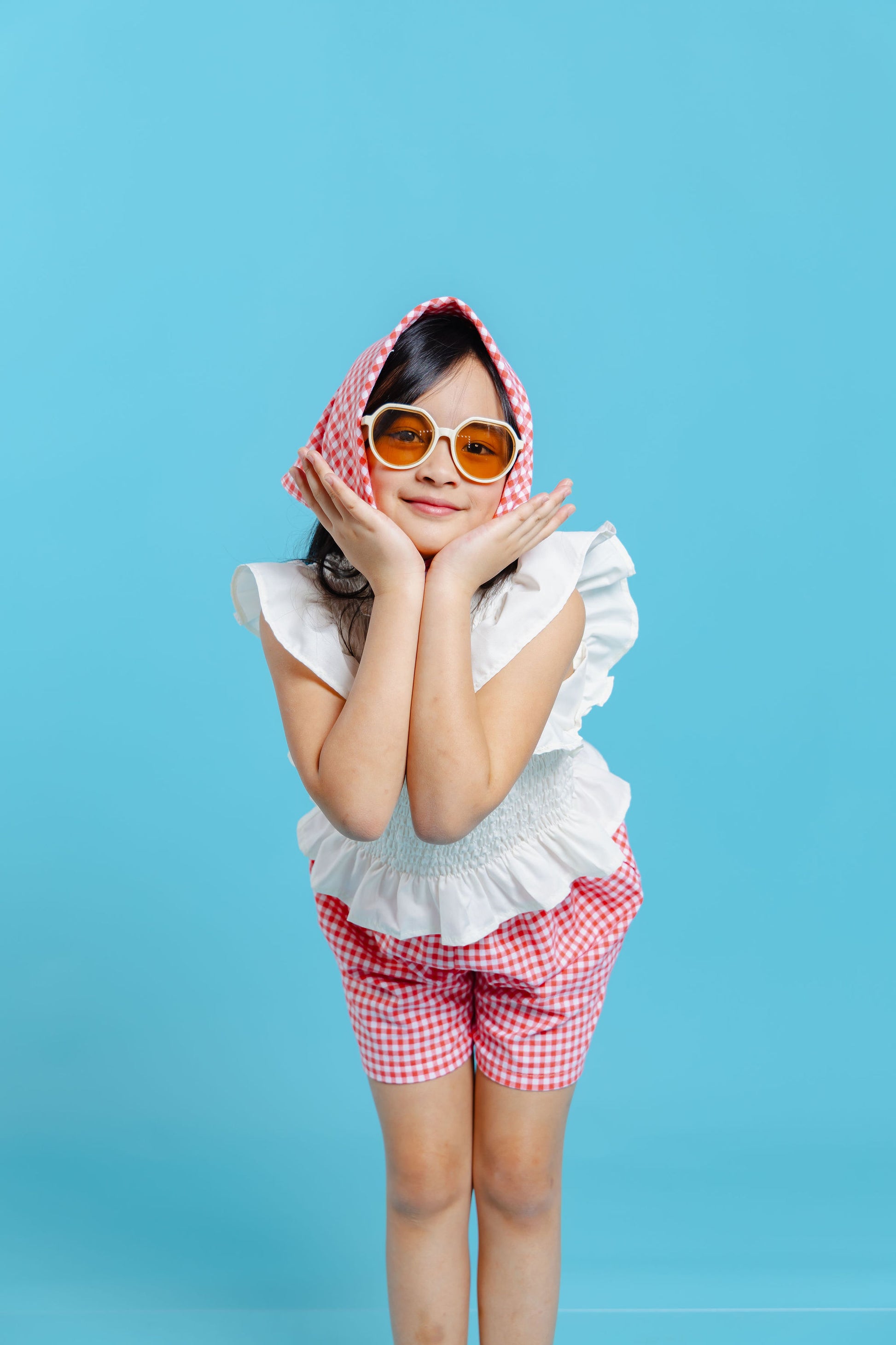 Aloha set -  with bandana in gingham red