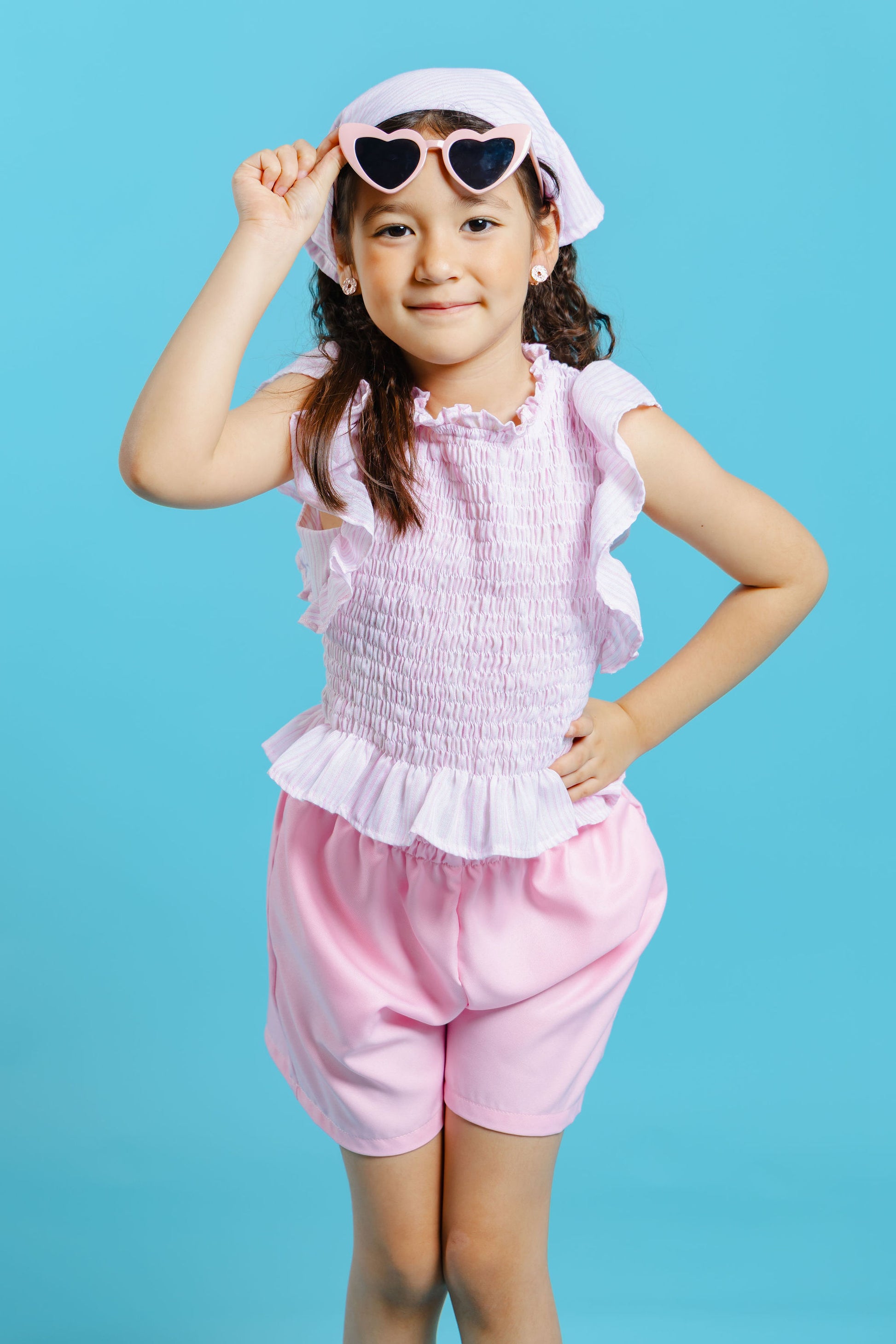 Aloha set - with bandana in baby pink