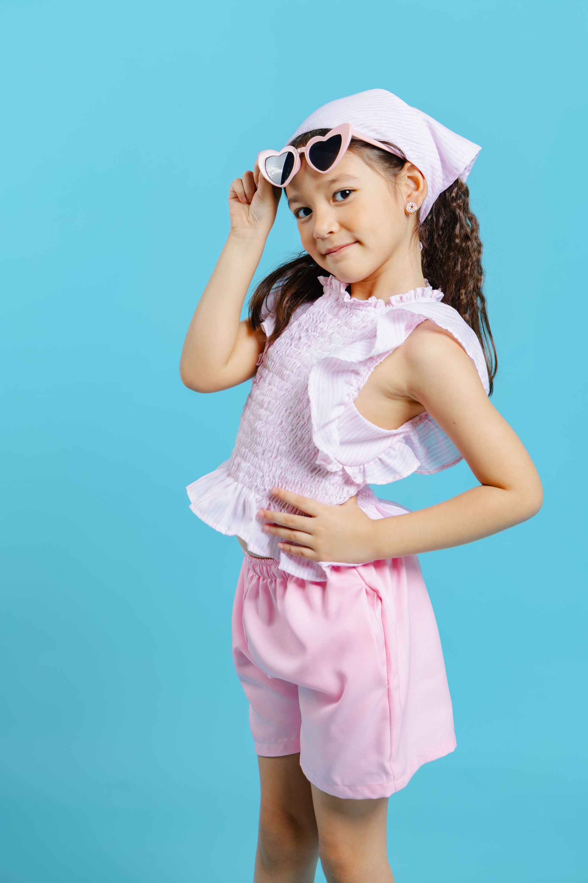 Aloha set - with bandana in baby pink