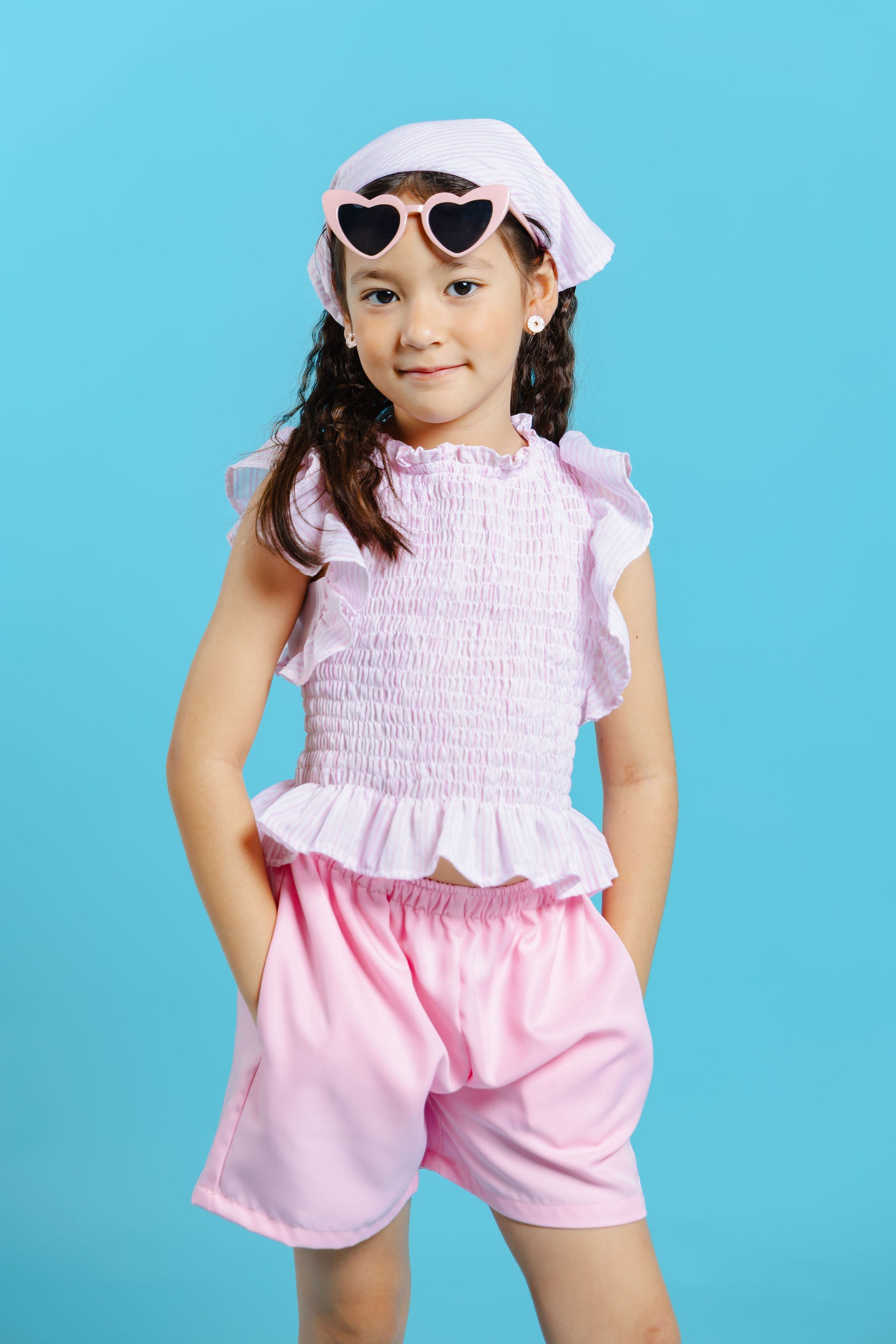 Aloha set - with bandana in baby pink