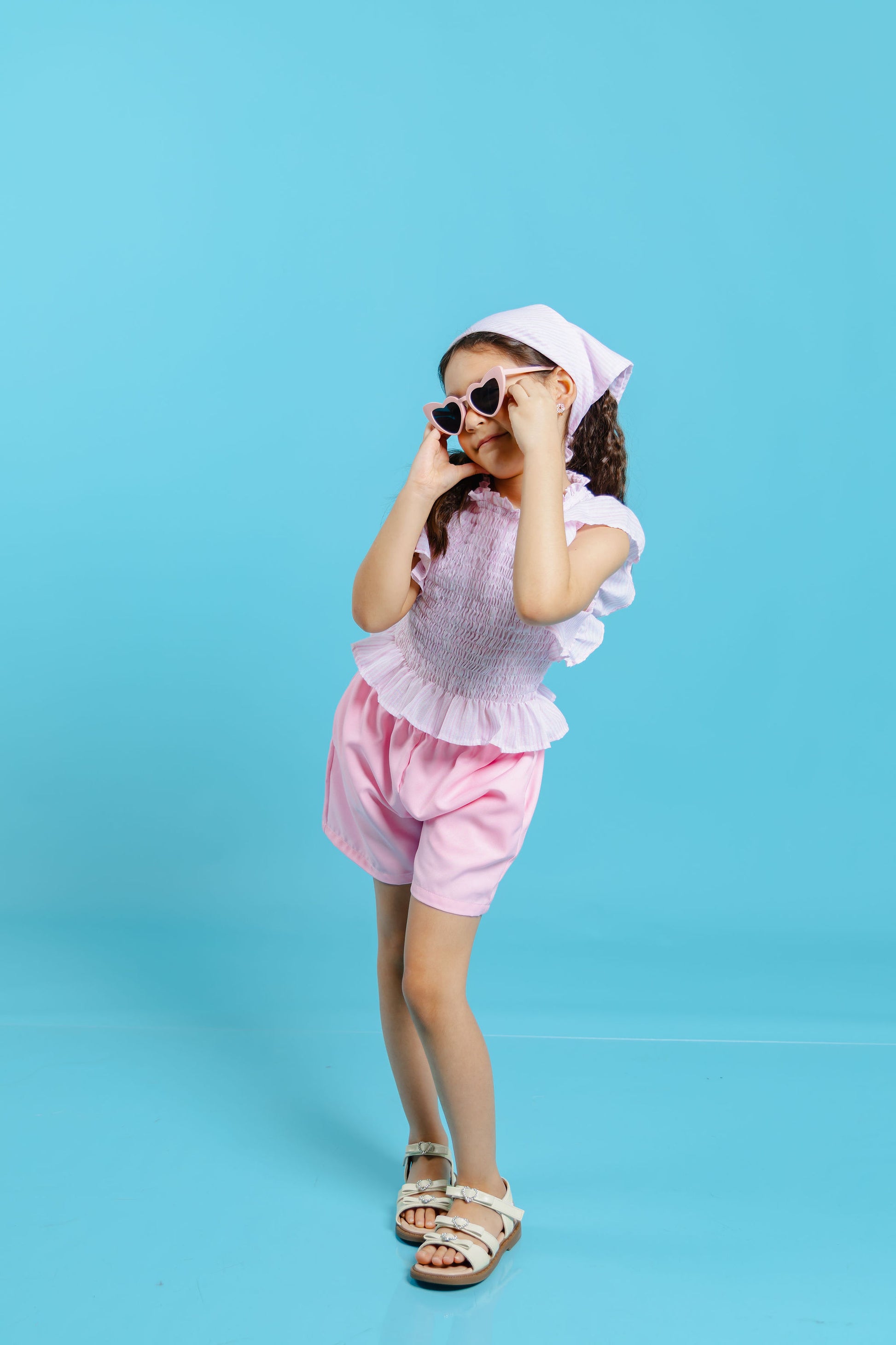 Aloha set - with bandana in baby pink