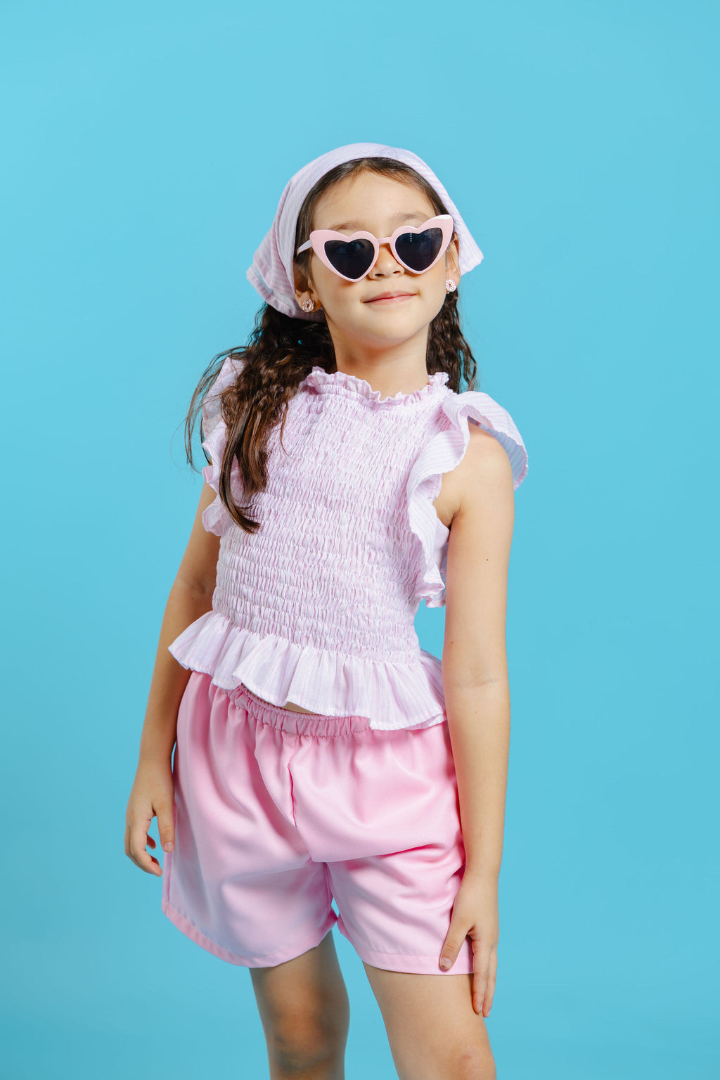 Aloha set - baby pink with free assorted bandana