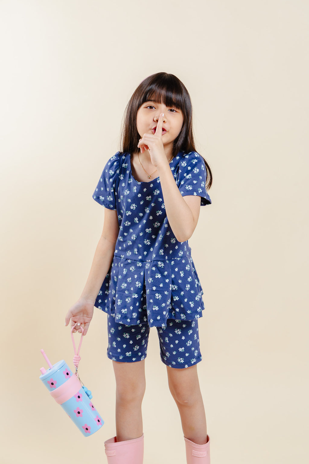 Daisy Days Set - navy blue floral