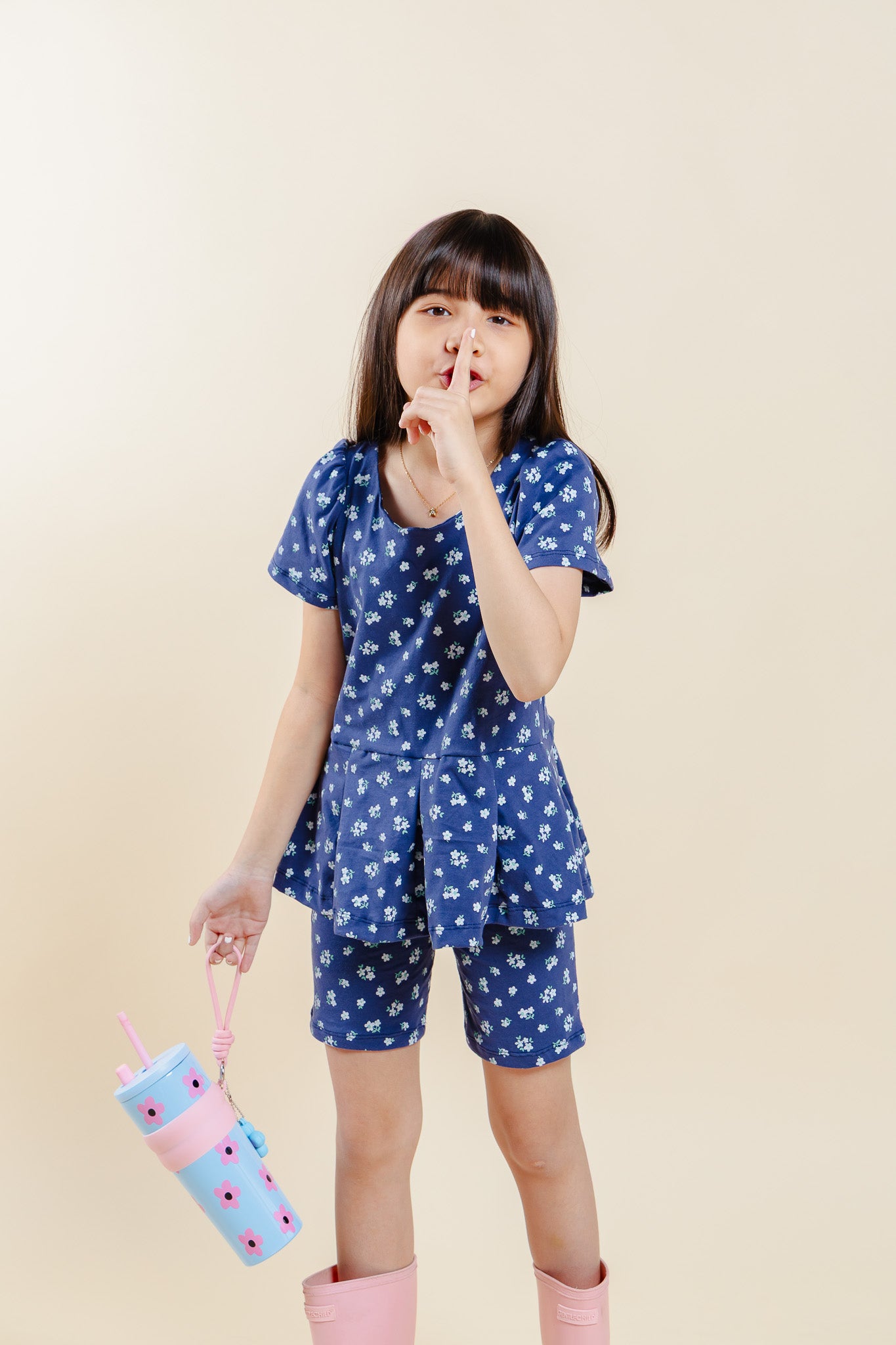 Daisy Days Set - navy blue floral