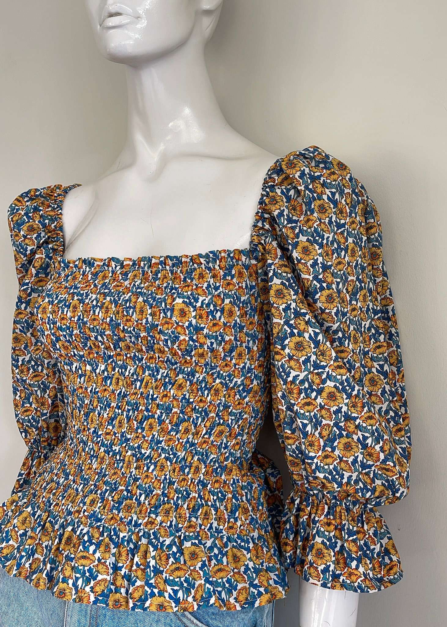 Carmi Top - yellow floral