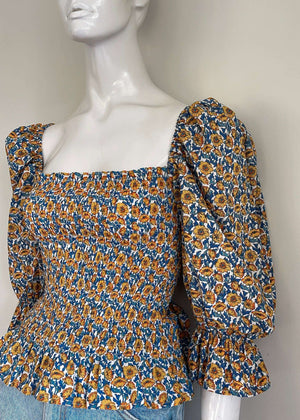 Carmi Top - yellow floral