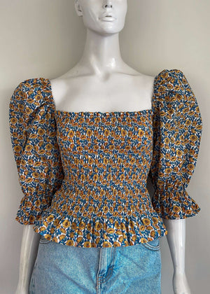 Carmi Top - yellow floral