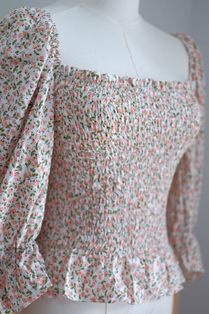 Carmi Top - peach floral