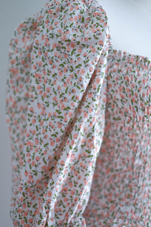 Carmi Top - peach floral