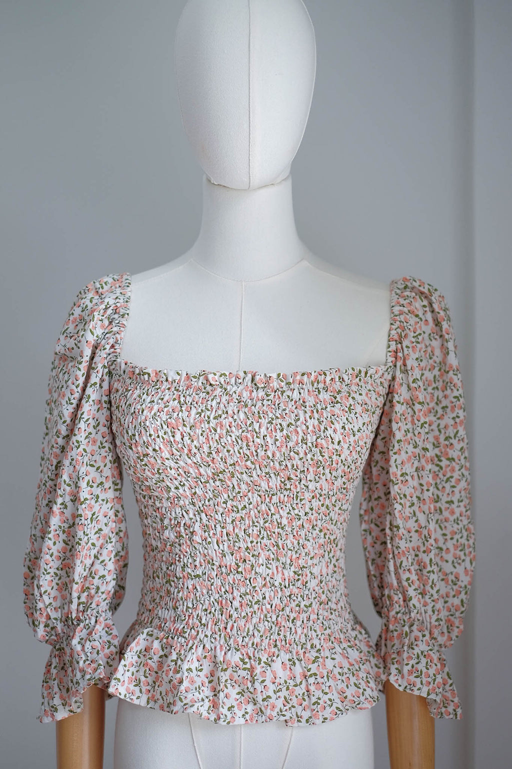 Carmi Top - peach floral