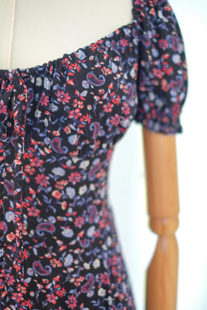 Dakota midi dress - Printed black