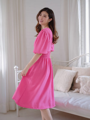 April midi dress - magenta