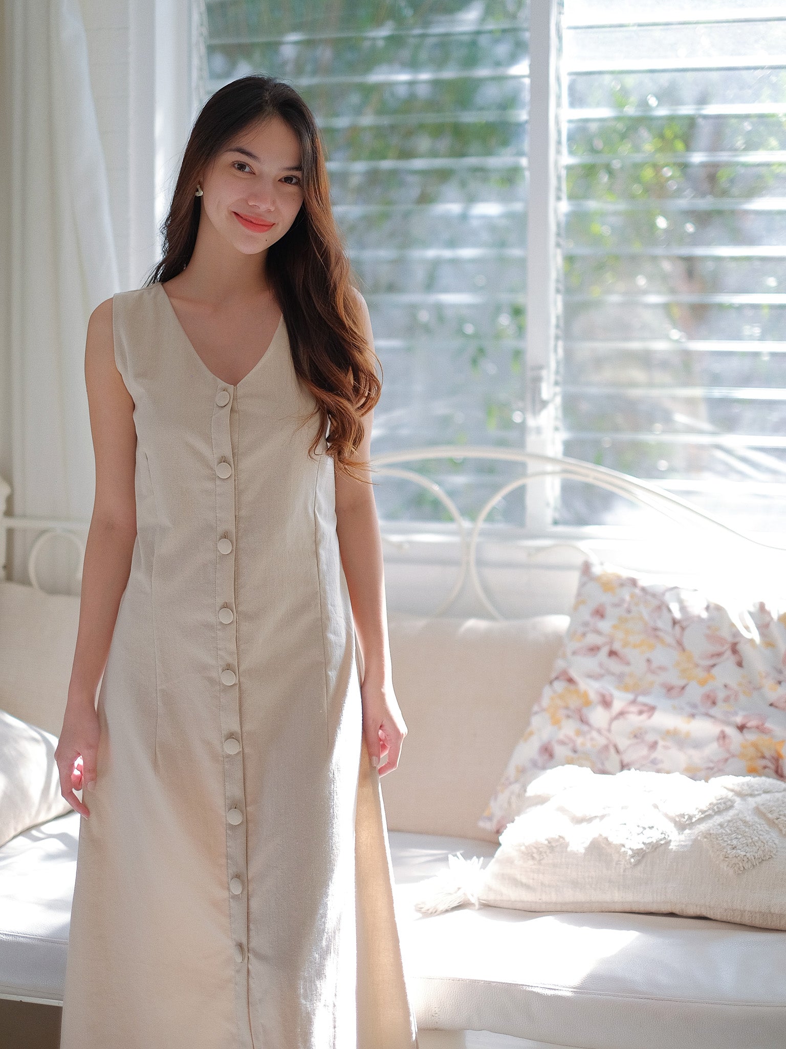 Lucy Maxi Dress - nude