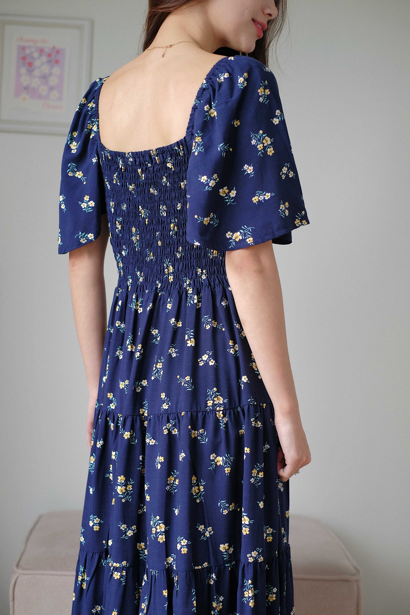 Barbara Midi dress - navy blue