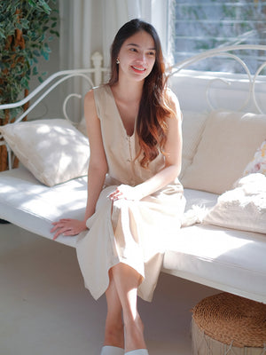 Lucy Maxi Dress - nude