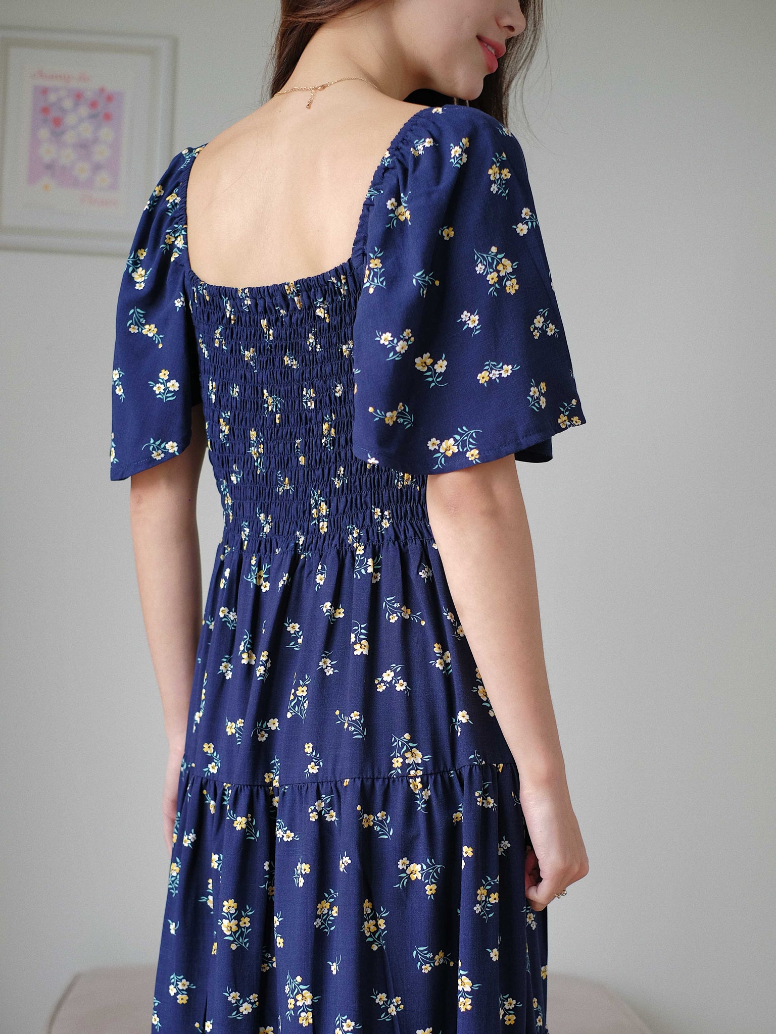 Barbara Midi dress - navy blue