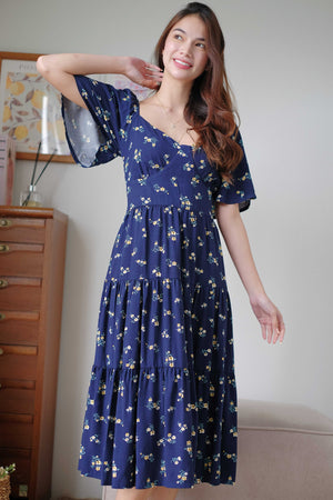 Barbara Midi dress - navy blue