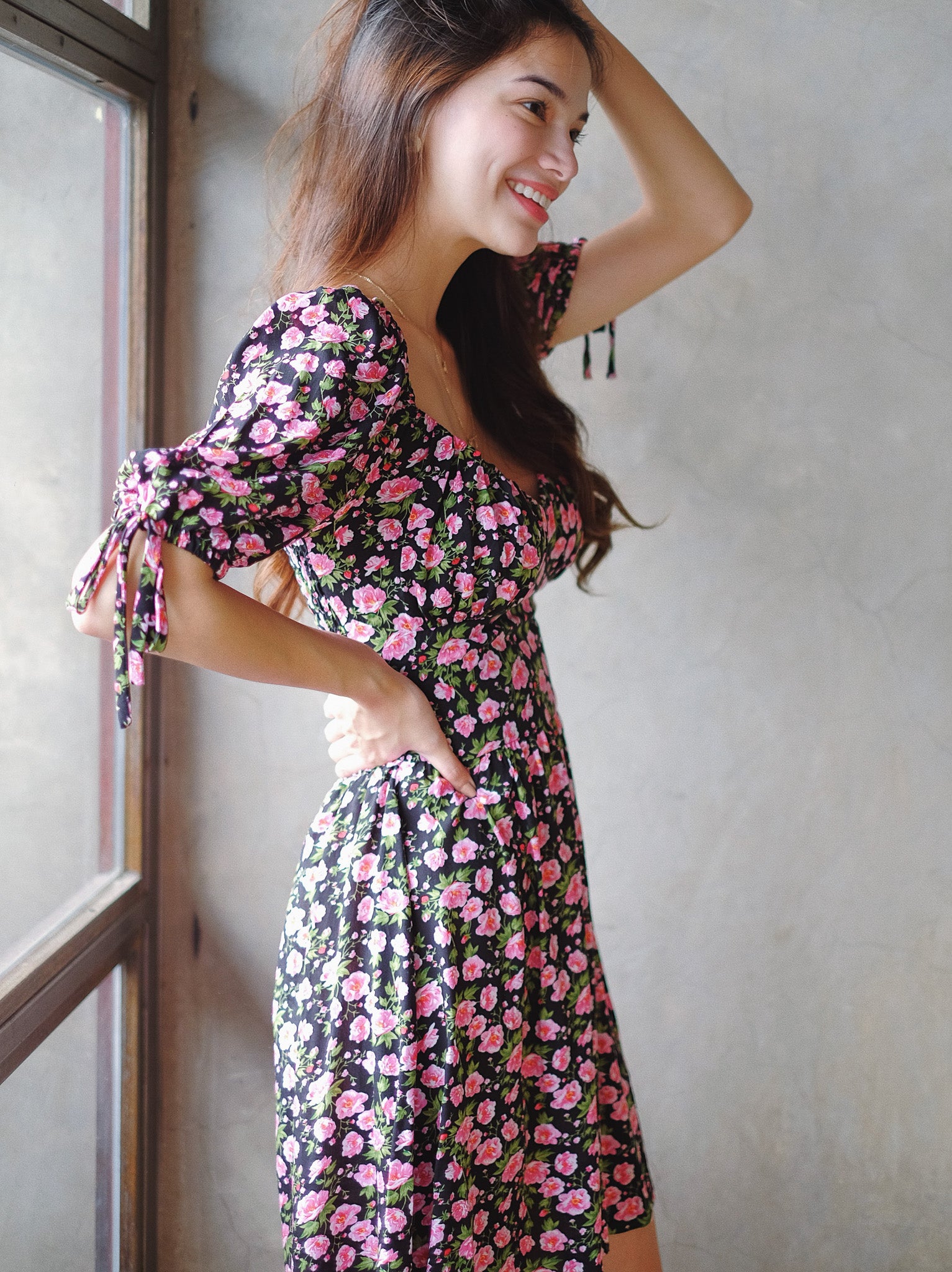 Percy mini dress - pink floral