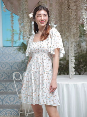 Isabelle mini dress - White floral