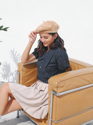 Belinda Top- black dotted