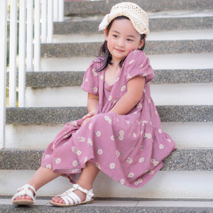 The Eliza Dress - deep magenta Kids