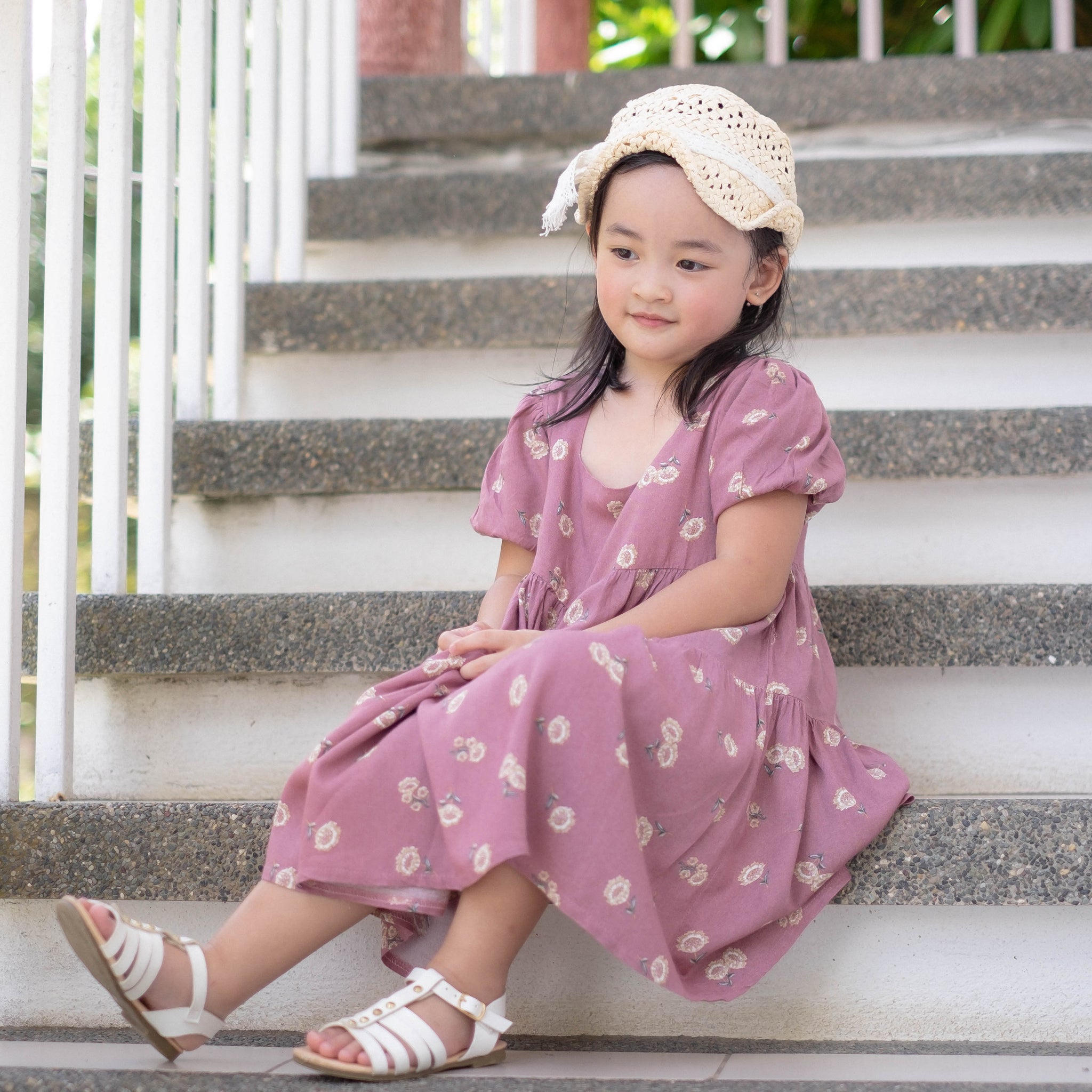 The Eliza Dress - deep magenta Kids