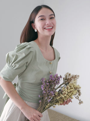 The Madeline top - pistachio
