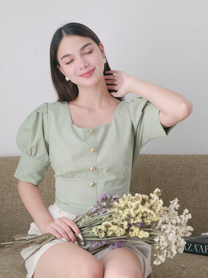 The Madeline top - pistachio