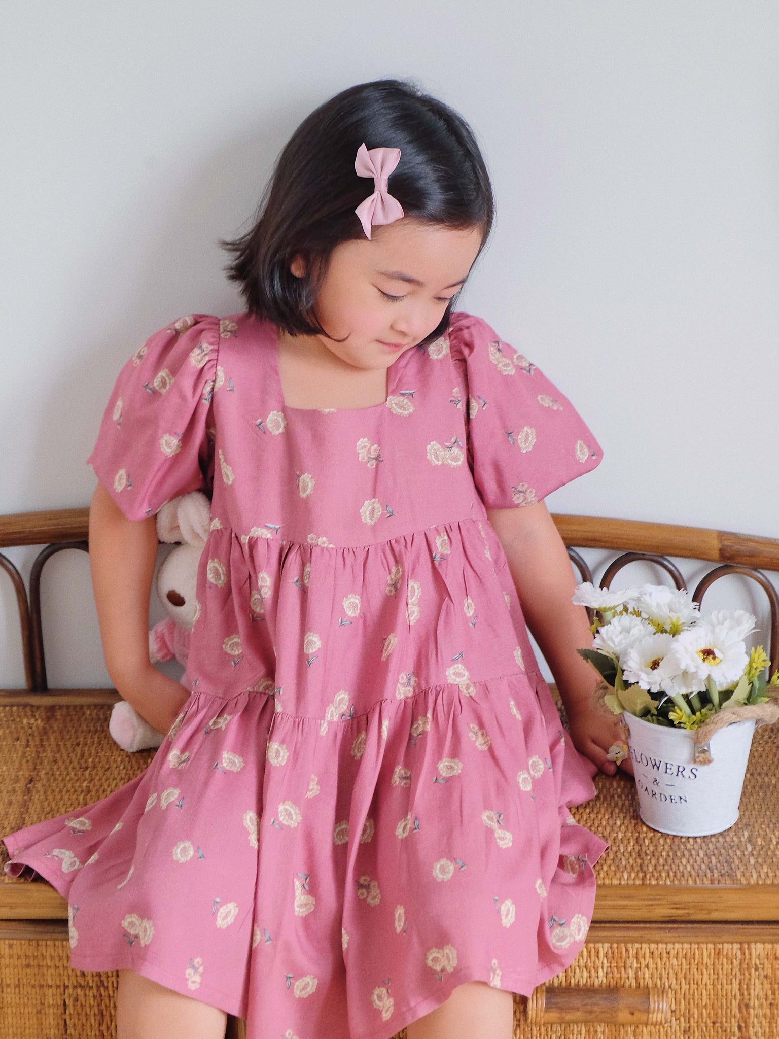The Eliza Dress - deep magenta Kids