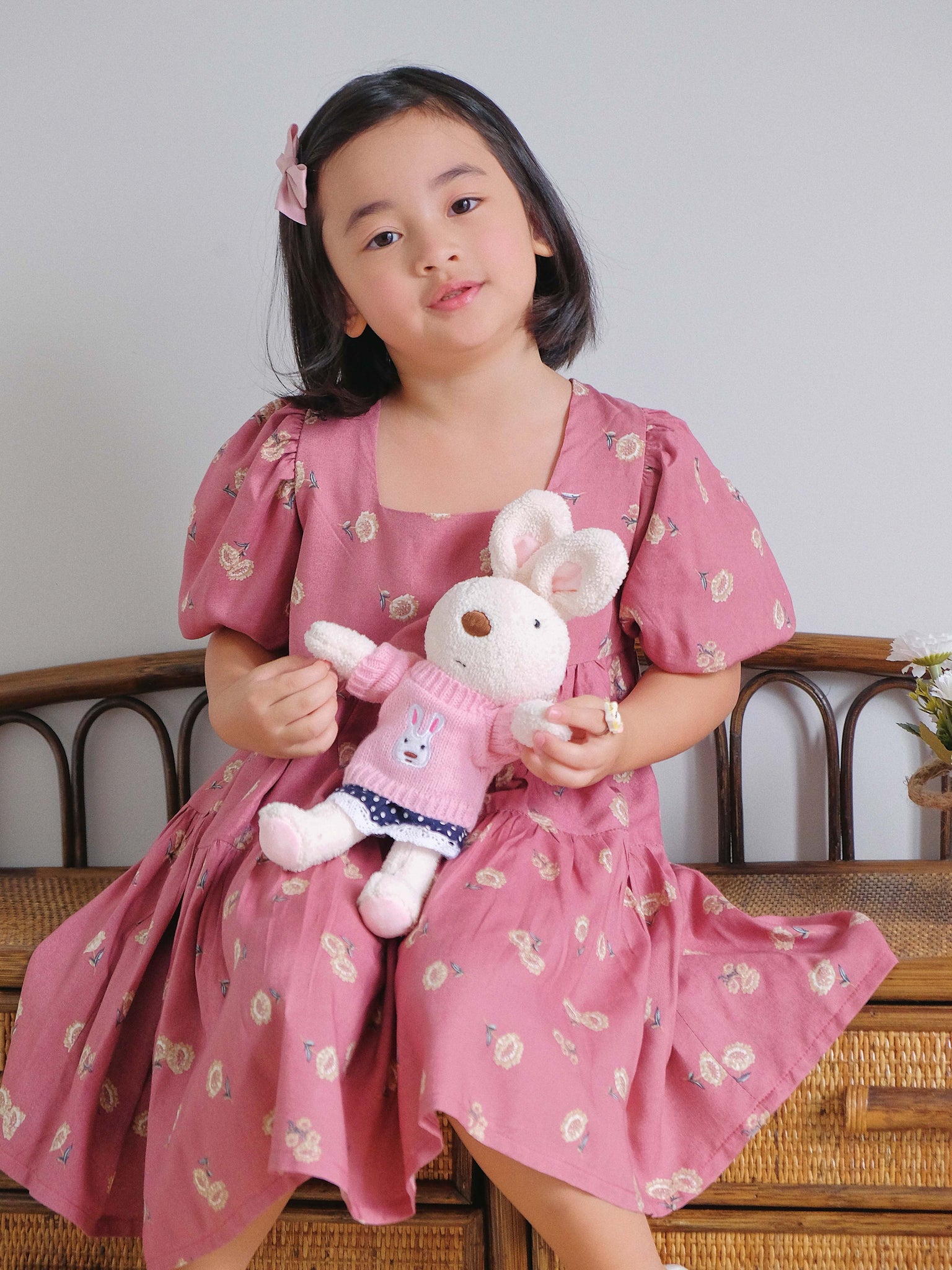 The Eliza Dress - deep magenta Kids