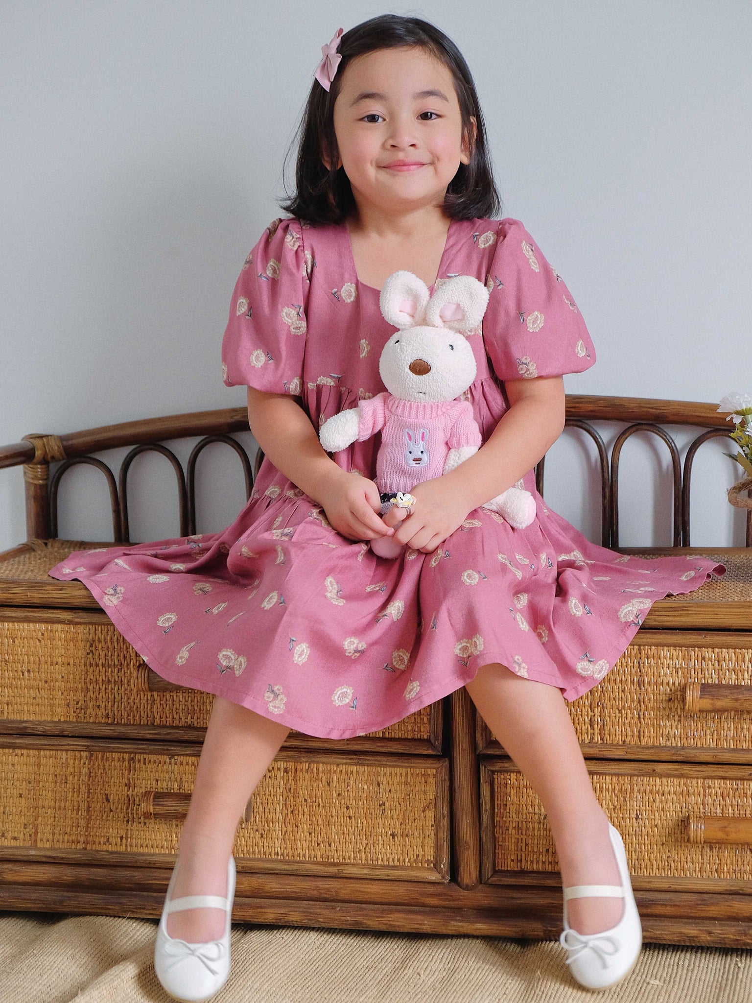 The Eliza Dress - deep magenta Kids