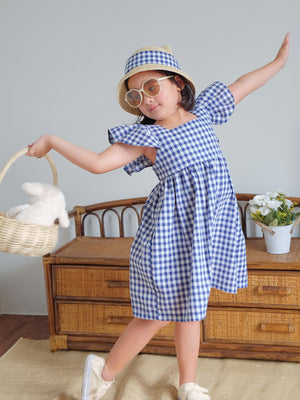 Bubba dress - Navy blue gingham