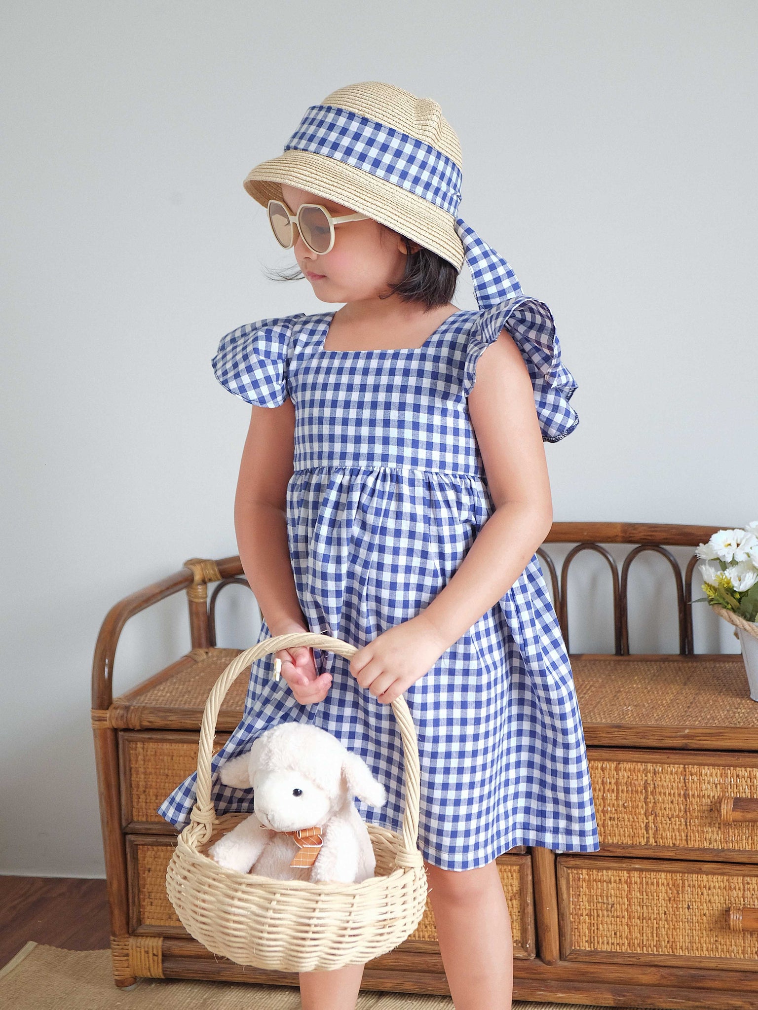 Bubba dress - Navy blue gingham