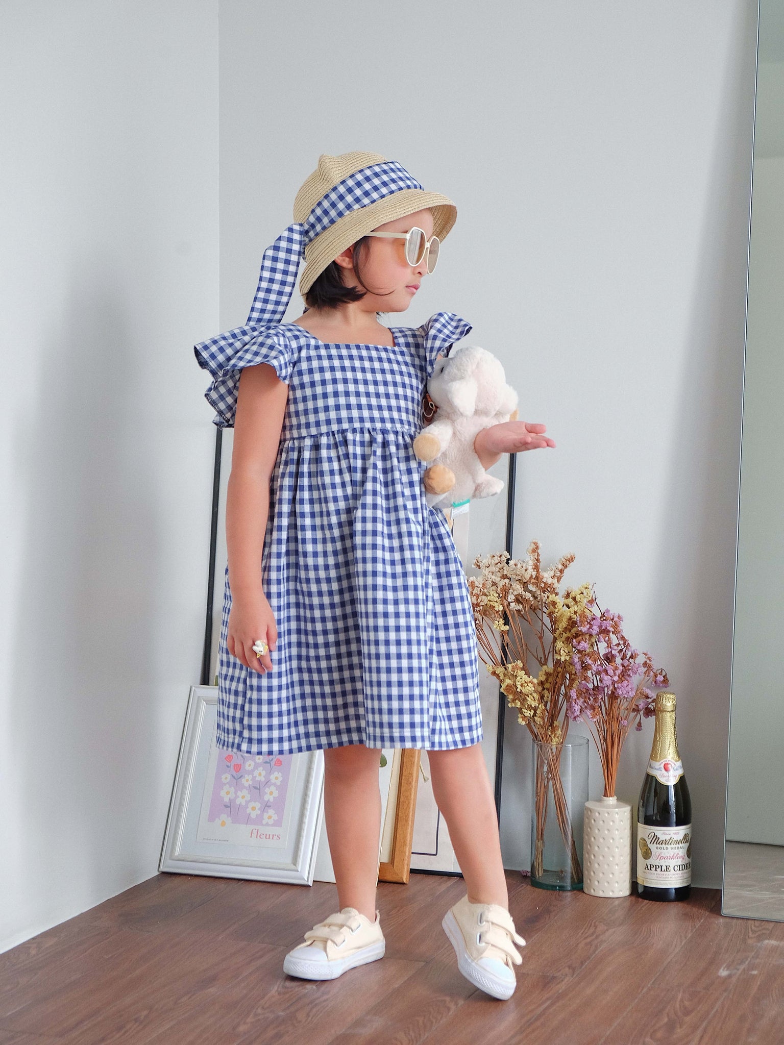 Bubba dress - Navy blue gingham